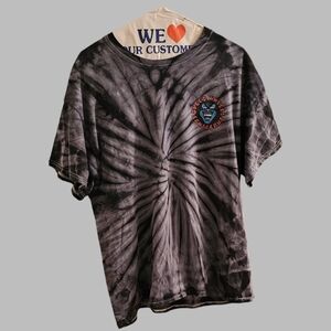 Santa Cruz Shirt Mens Gray Speed Wheels Tie Dye Screaming Hand L